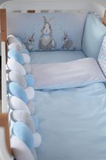 Бампер-коса Baby Veres White Blue Grey 120*15